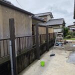 太田市　庭　ガーデンデザイン　わにわ　カーポート撤去作業