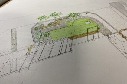 前橋市　お庭工事　図面　　太田市　外構工事　わにわ