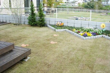 群馬県太田市わにわ お庭の工事　芝生