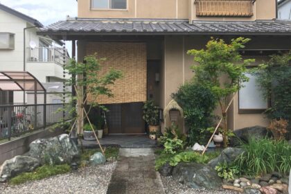 太田市わにわ お庭のデザイン設計 玄関前リフォーム工事