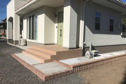 お庭のデザイン設計わにわ 太田市玄関まわり工事