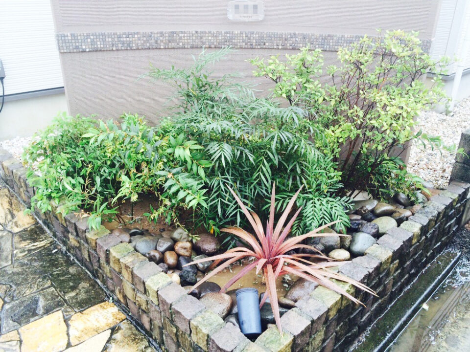 太田市わにわ｜玄関前の植栽プラン