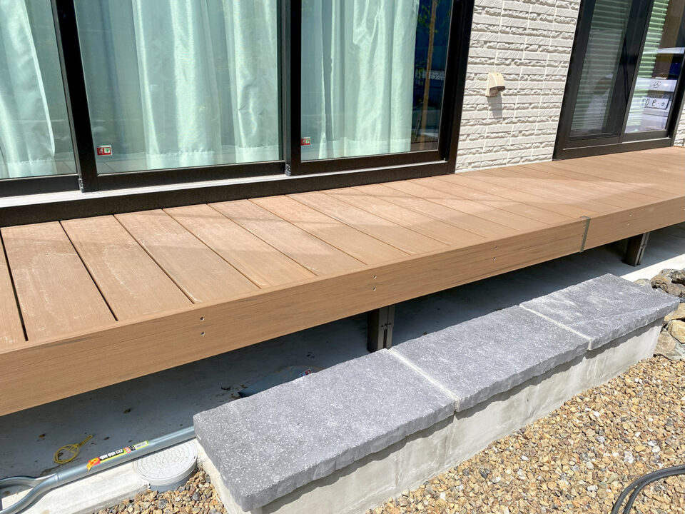 太田市外構工事と
庭工事のわにわ
前橋市ウッドデッキのある庭
アプローチの工事