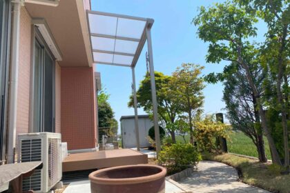 太田市わにわ お庭のリフォーム工事とカーポート工事