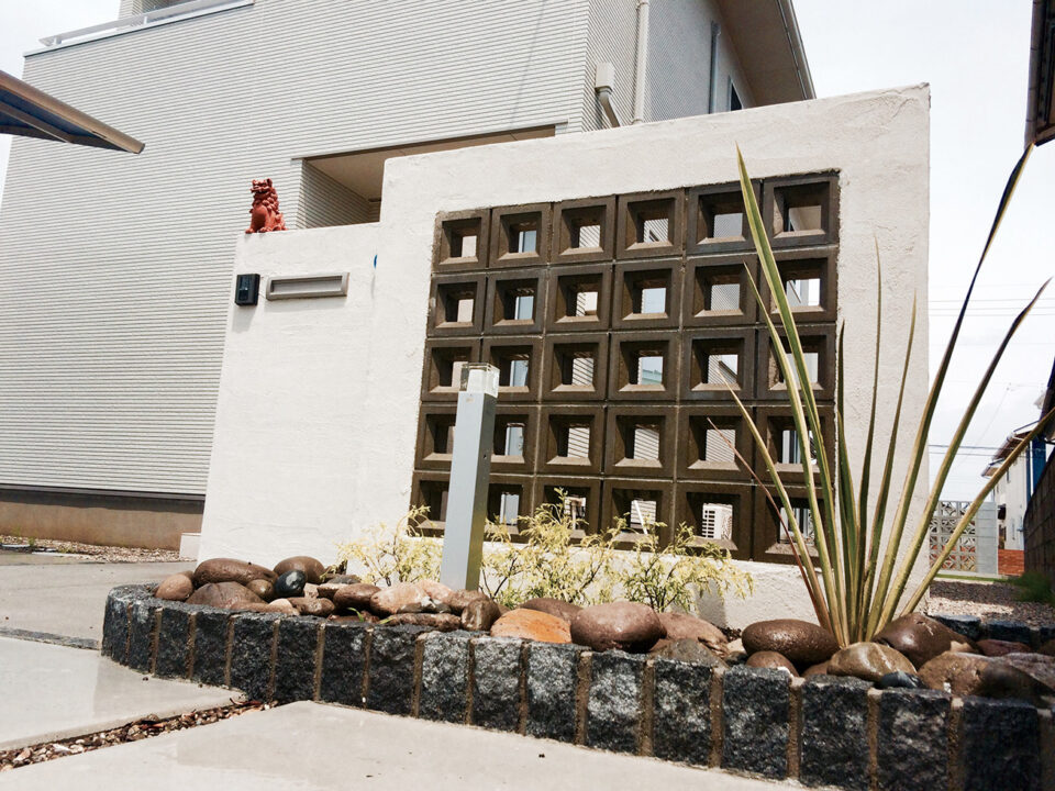 太田市わにわ
お庭のデザイン設計
花ブロックをたくさん使ったお庭